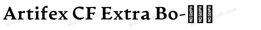 Artifex CF Extra Bo字体转换